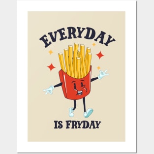 Funny french fries Posters and Art